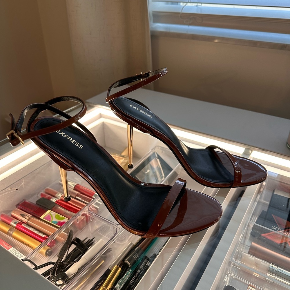 Express Brown High Heel Sandals